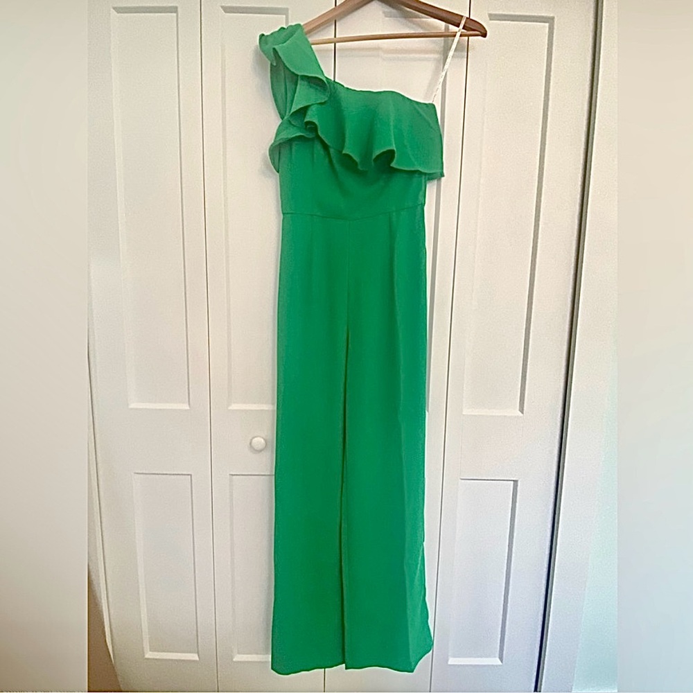 Lilly Pulitzer ruffled one-shoulder wide leg jumpsuit - Picture 9 of 9